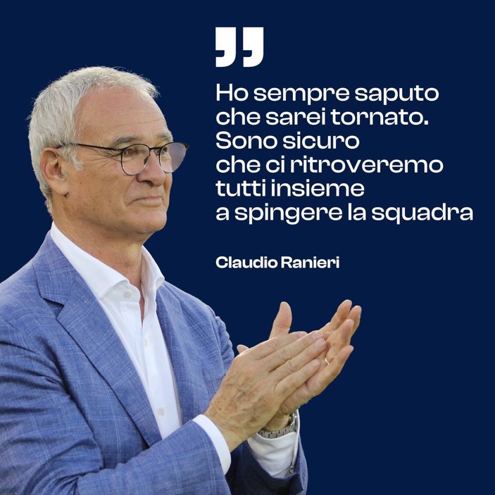 Claudio Ranieri, 30 yıl sonra Cagliari'ye döndü