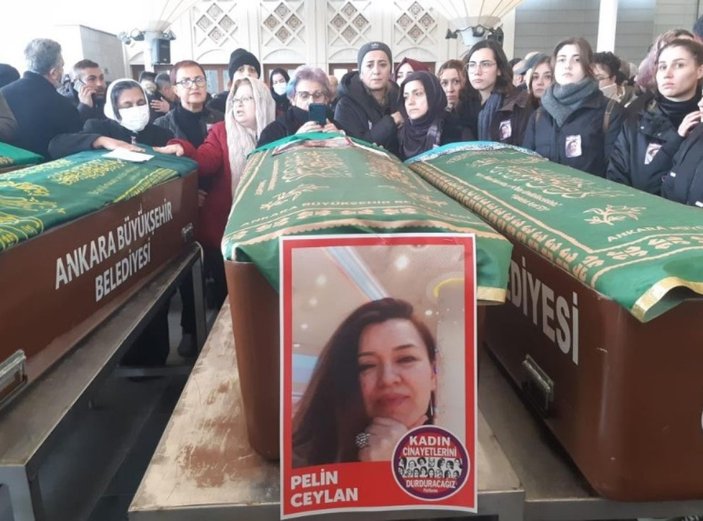 Ankara'da eski kocası tarafından öldürülen Pelin toprağa verildi