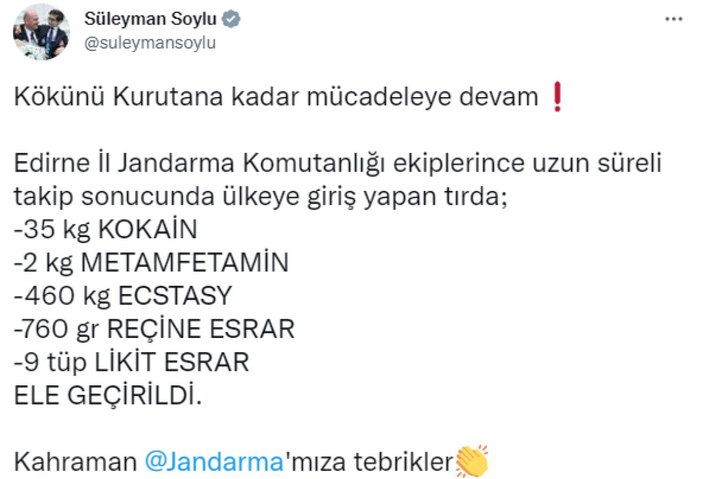 Süleyman Soylu: Kökünü Kurutana kadar mücadeleye devam