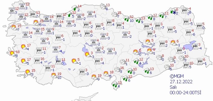 Meteoroloji'den 18 ile sarı ve turuncu uyarı