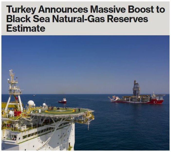 Karadeniz'de keşfedilen yeni doğalgaz rezervi dünya basınında