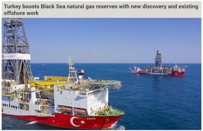 Karadeniz'de keşfedilen yeni doğalgaz rezervi dünya basınında