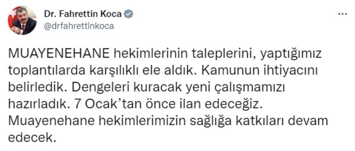 Fahrettin Koca: Muayenehane hekimlerimizin sağlığa katkıları devam edecek