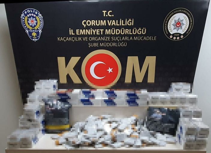 Çorum’da kaçak sigara operasyonu düzenlendi