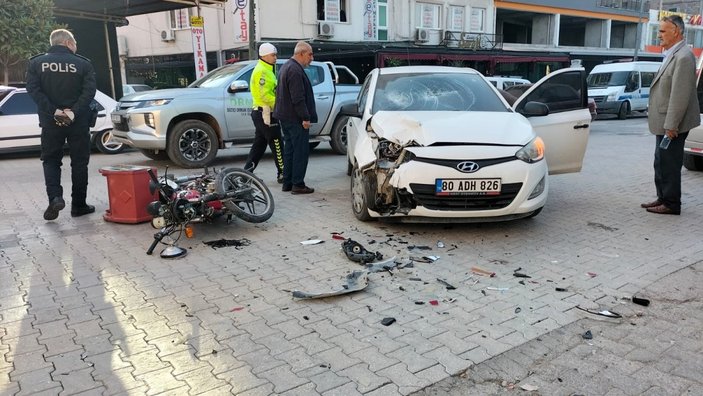 Osmaniye'de aracın çarptığı motosikletli ağır yaralandı
