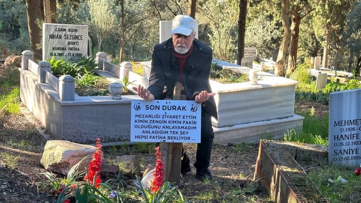 Bursa'da kendi yaptırdığı mezarını her gün suluyor 