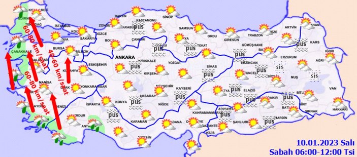 Bugün hava nasıl olacak? 10 OCAK 2023 