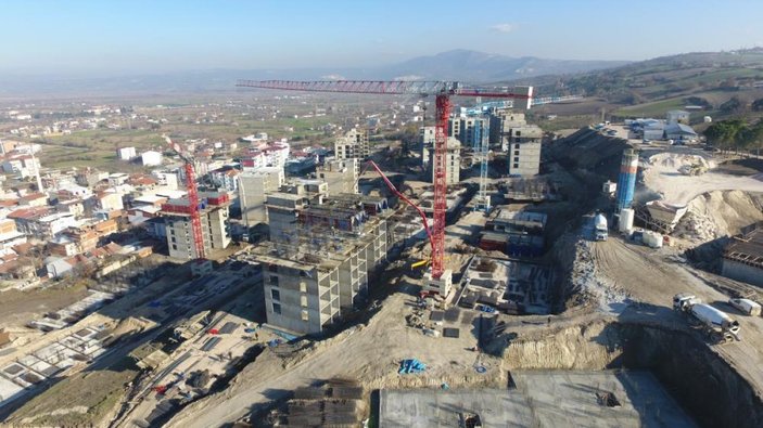 Bursa'da TOKİ inşaatı hızla yükseliyor