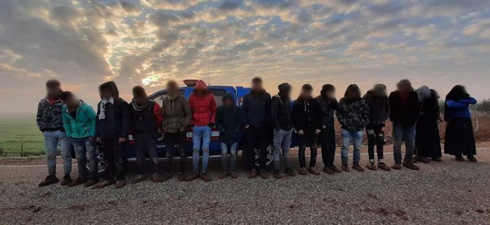 i Gaziantep'teki 10 operasyonda 134 göçmen yakalandı