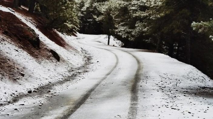 Aydın’a yılın ilk karı yağdı