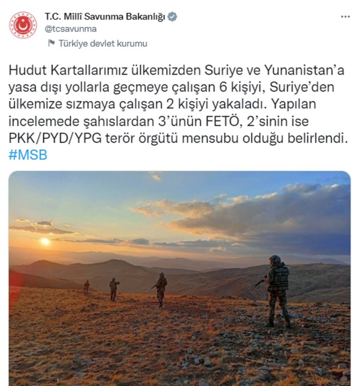 Ülkeye yasa dışı yollarla girmeye çalışan 6 kişi yakalandı 