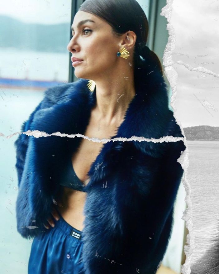 Birce Akalay iç çamaşırıyla poz verdi, gören nazar boncuğu attı! O karelere binlerce beğeni...