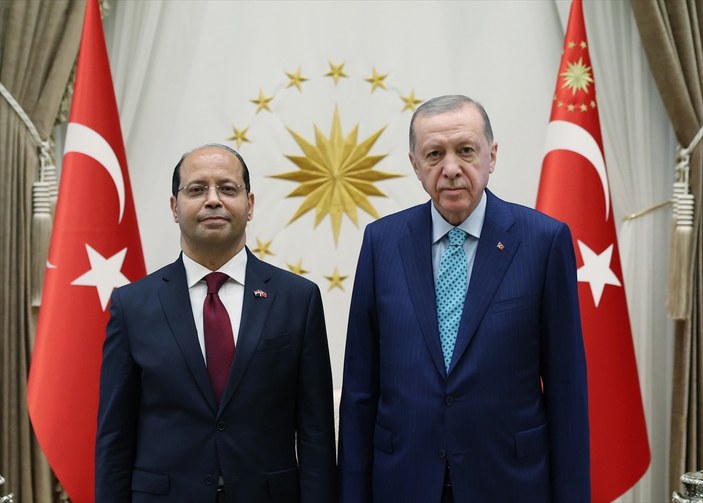 Cumhurbaşkanı Recep Tayyip Erdoğan, Mısır'ın Ankara Büyükelçisi Amr el-Hamami'yi kabul etti