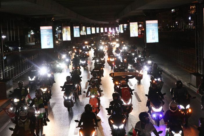 İstanbul'da Filistin’e destek konvoyu