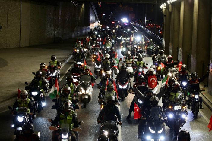 İstanbul'da Filistin’e destek konvoyu