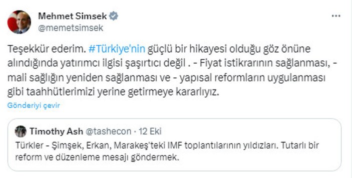 Mehmet Şimşek, Almanya Maliye Bakanı ile Marakeş'te buluştu