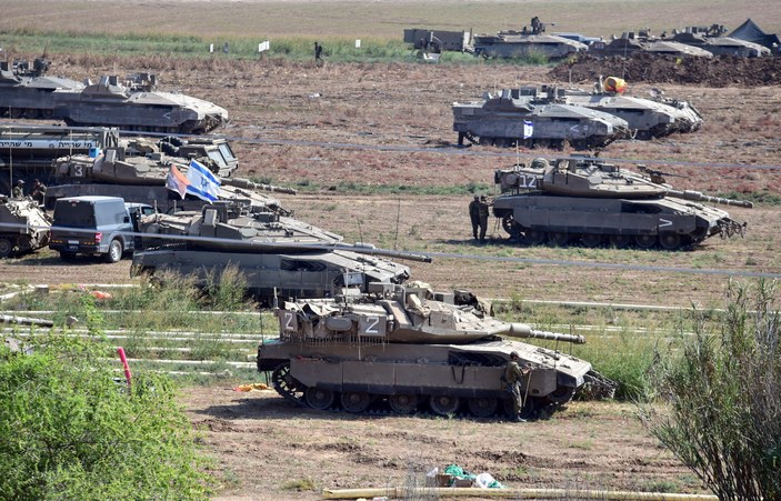 İsrail kara harekatına hazırlanıyor! Tanklar sınıra konuşlandı...