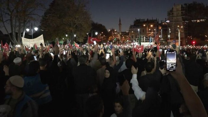 İstanbul'da Filistin'e destek yürüyüşü