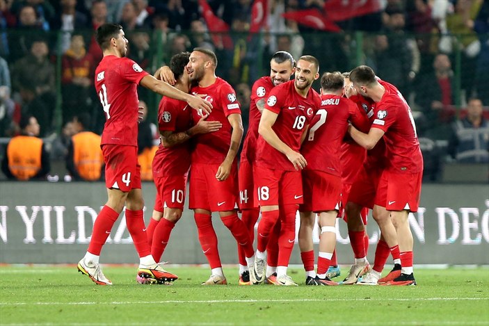 Letonya'yı deviren A Milli Futbol Takımımız, EURO 2024'ü garantiledi