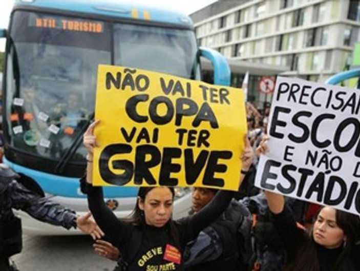 Dünya Kupası öncesi Brezilya'da grev krizi