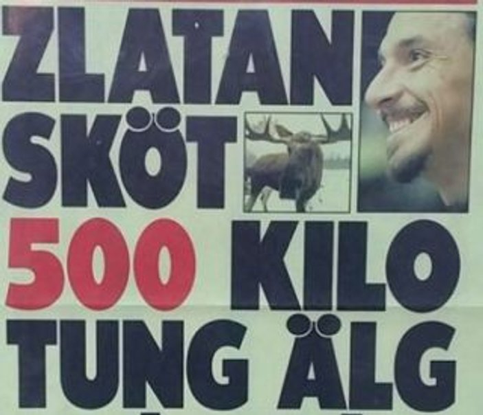 Ibrahimovic 500 kiloluk geyiği avladı gündeme oturdu