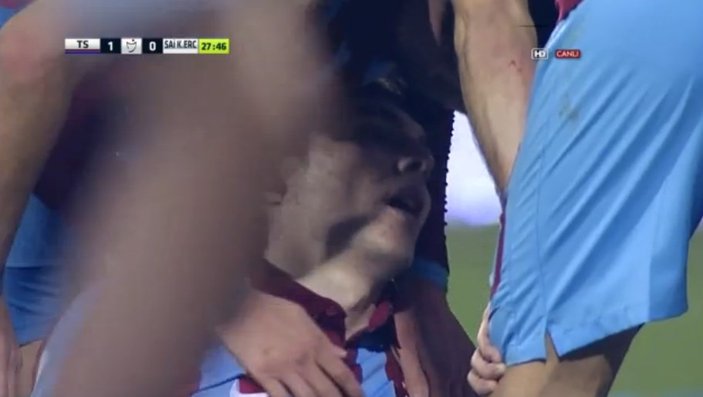 Trabzonspor'da Salih Dursun göğüs travması geçirdi