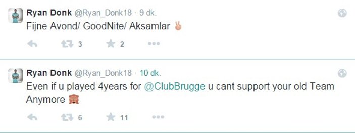 Club Brugge'ü tutan Donk Beşiktaşlıları kızdırdı