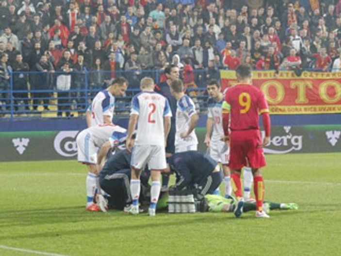 Karadağ - Rusya maçında olaylar çıktı