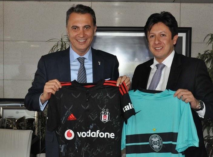 Alex ve Coritibalı yönetici Beşiktaş'ı ziyaret etti