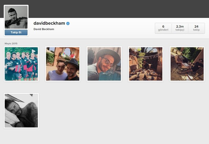 David Beckham'ı 12 saatte 2 milyon kişi takibe aldı
