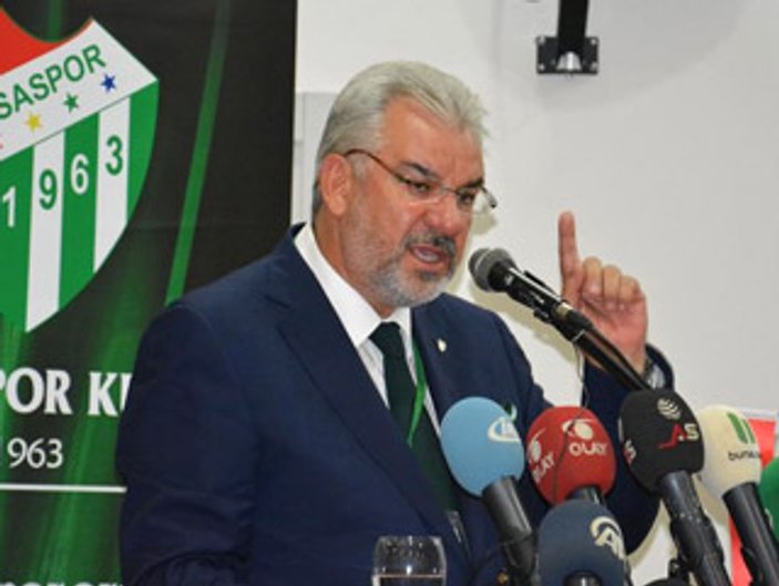 Bursaspor Başkanı Recep Bölükbaşı'dan sert açıklamalar