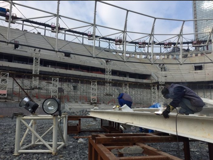 Vodafone Arena'nın çatısı 9 metre yükseldi