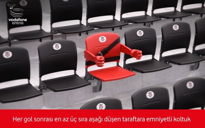 Vodafone Arena'nın koltukları gülümsetti