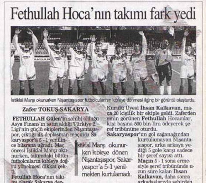 Fetullah Gülen'in satın aldığı futbol takımı
