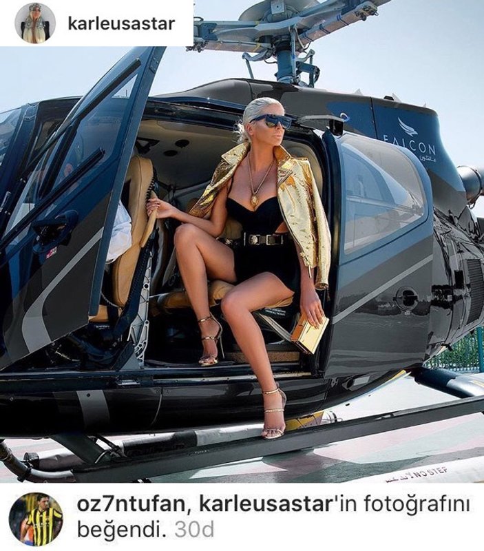 Ozan Tufan Jelena Karleusa'nın fotoğrafını beğendi