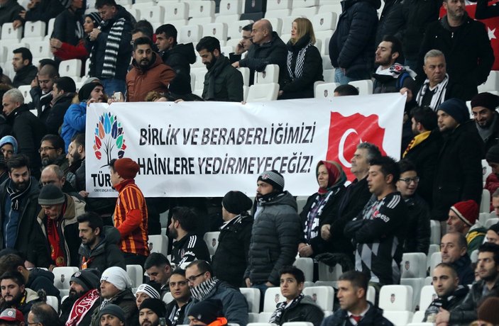 Beşiktaş Kayserispor maçında taraftarlar tek yürek oldu