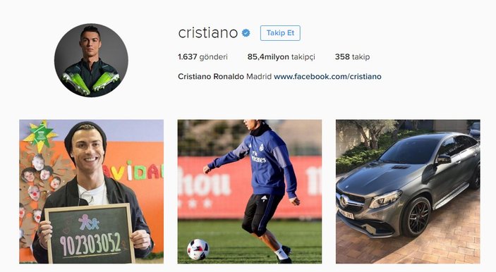 Dünyada Ronaldo Türkiye'de Persie sosyal medyada zirvede