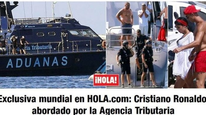Ronaldo'nun teknesinde arama yapıldı