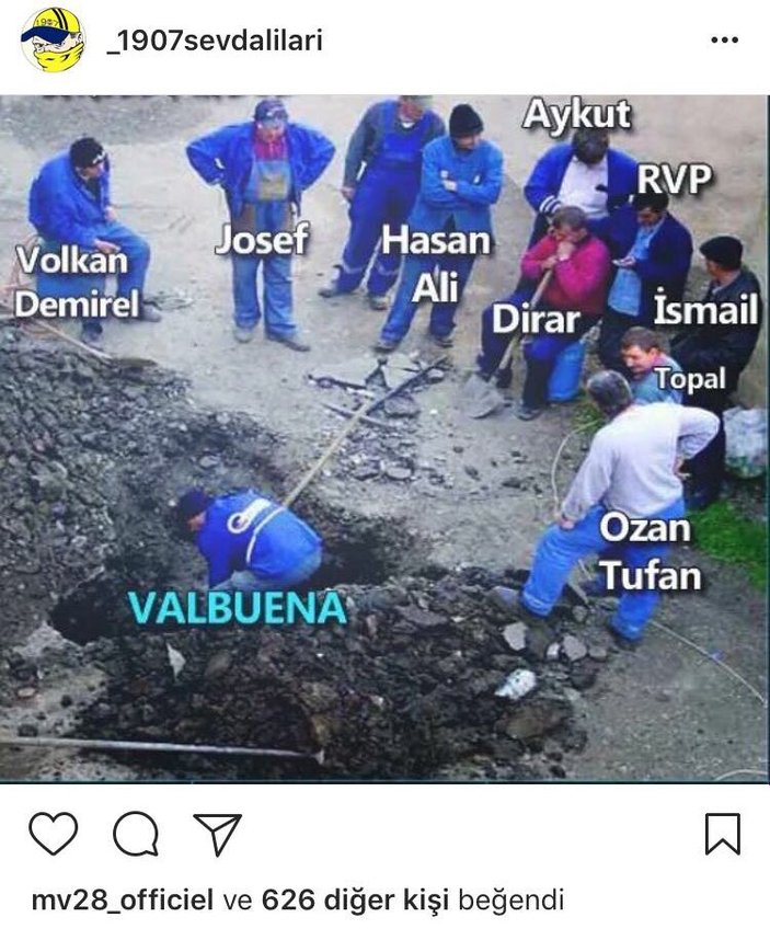 Valbuena'dan güldüren beğeni