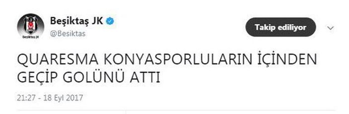 Beşiktaş saygısızca tweet atan personeli kovdu