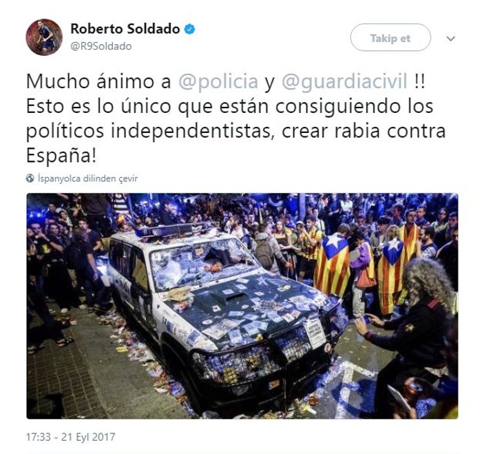 Soldado'nun referandum yorumu Katalanları kızdırdı