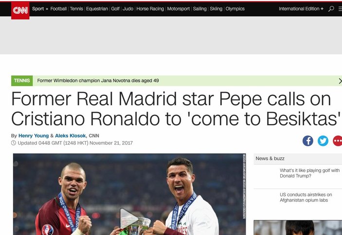 Pepe: Ronaldo'nun Beşiktaş'a gelmesini isterim