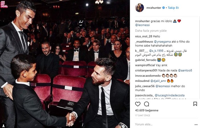 Ronaldo'nun oğlu: İdolüm Messi