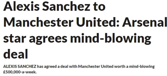 Alexis Sanchez Manchester United'da