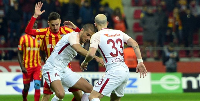 Galatasaray Kayseri'de 3 golle kazandı