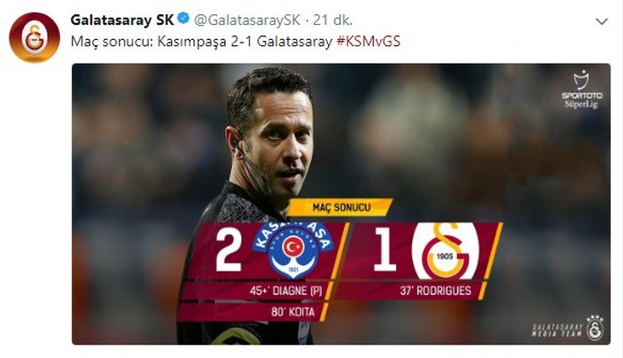 Galatasaray'dan hakemli paylaşım