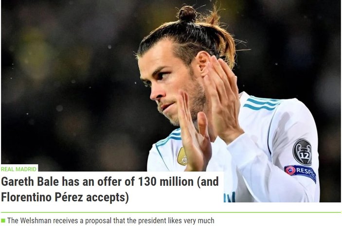 Real Madrid, Bale'i Çin'e satacak