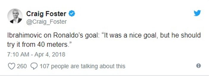 Ronaldo'nun golüne İbrahimovic'in yorumu
