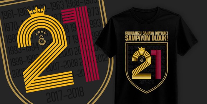 Galatasaray'ın şampiyonluk tişörtü