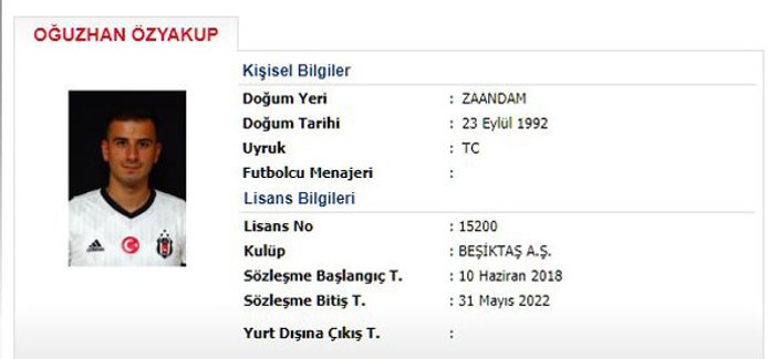 Beşiktaş Oğuzhan Özyakup'la uzattı